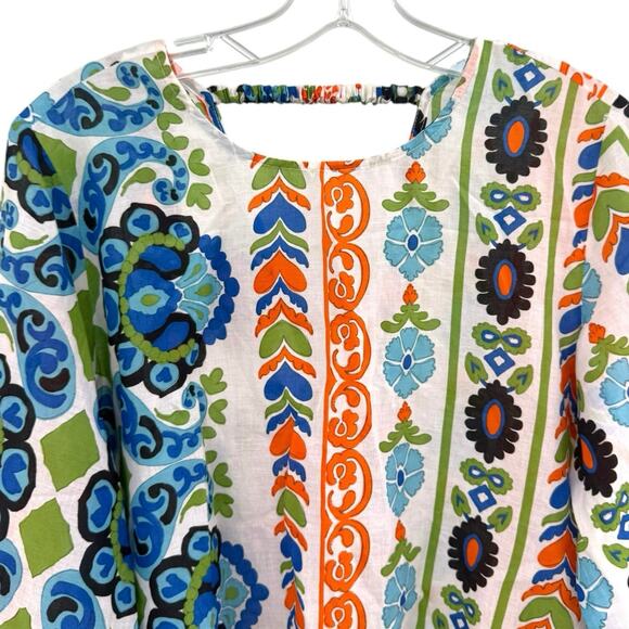 Mango Women's Printed Puff Sleeve Blouse Long Sleeve Top Size Medium - Picture 7 of 12